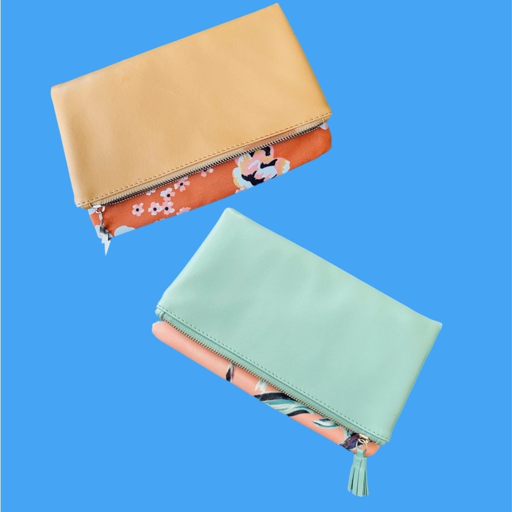 Rachel Pally Set Of Leather Clutch Purses